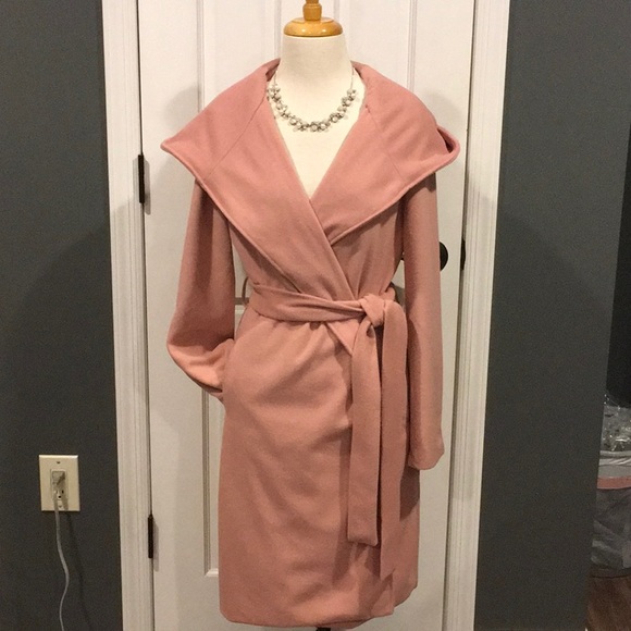 Jackets & Blazers - Hooded French Trench Style Coat in Pink Last One!!!